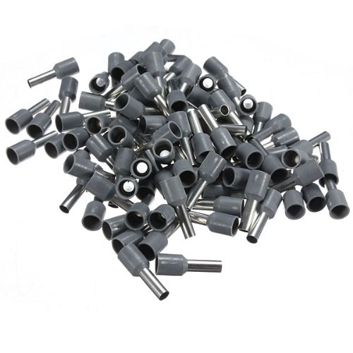 Wire Copper Crimp Connector Insulated Ferrule Pin Cord End Terminal Gray(Set of 100)