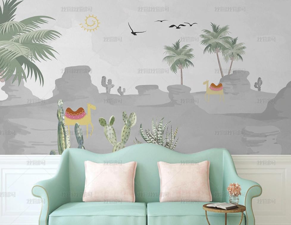 Papier peint intissé tropical pour masquer les défauts du mur