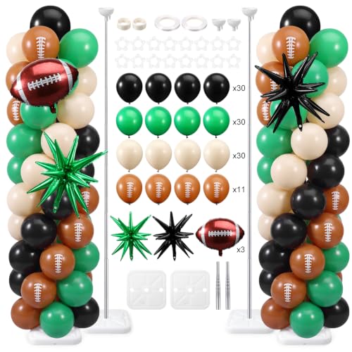 Skylety 2 Sets Football Balloon Column Stand Kit with 104 Pcs Balloons
