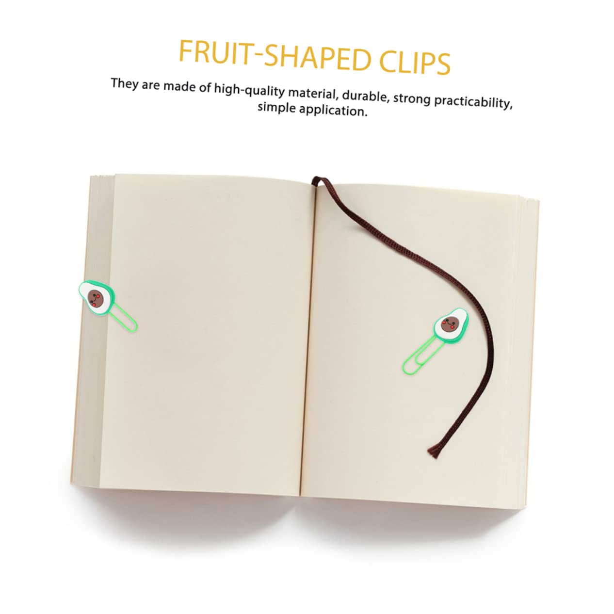 LALAFINA 40pezzi Clip Per Documenti Forma Di Frutta Da Graffette Colorate e Carine Per Ufficio e Scuola Facili Da Usare e Leggere Organizzazione Pratica Di Note e Documenti
