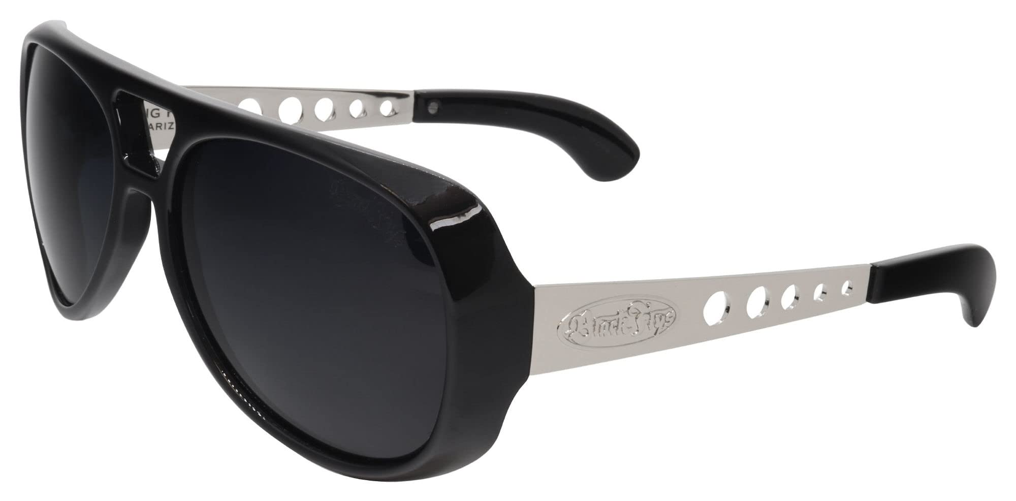 Black Flys Sunglasses King Fly The King Lives 62mm-18mm-132mm, 5.75" Width, 2.15" Height, 5.15" Temple