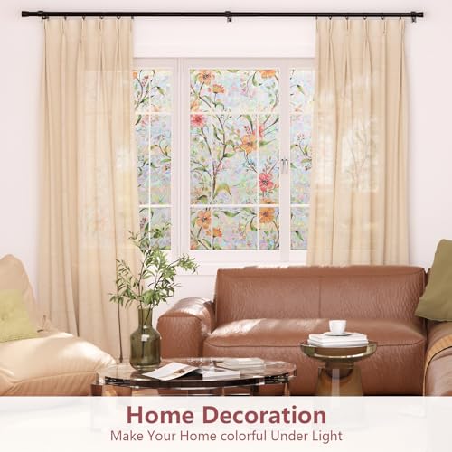 Vinilo decorativo para ventana efecto vitral 17.5x78.7 in miniatura 3