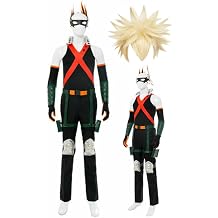 Katsuki Cosplay Costume Katsuki Costume Outfit Fighting Suit with Wig