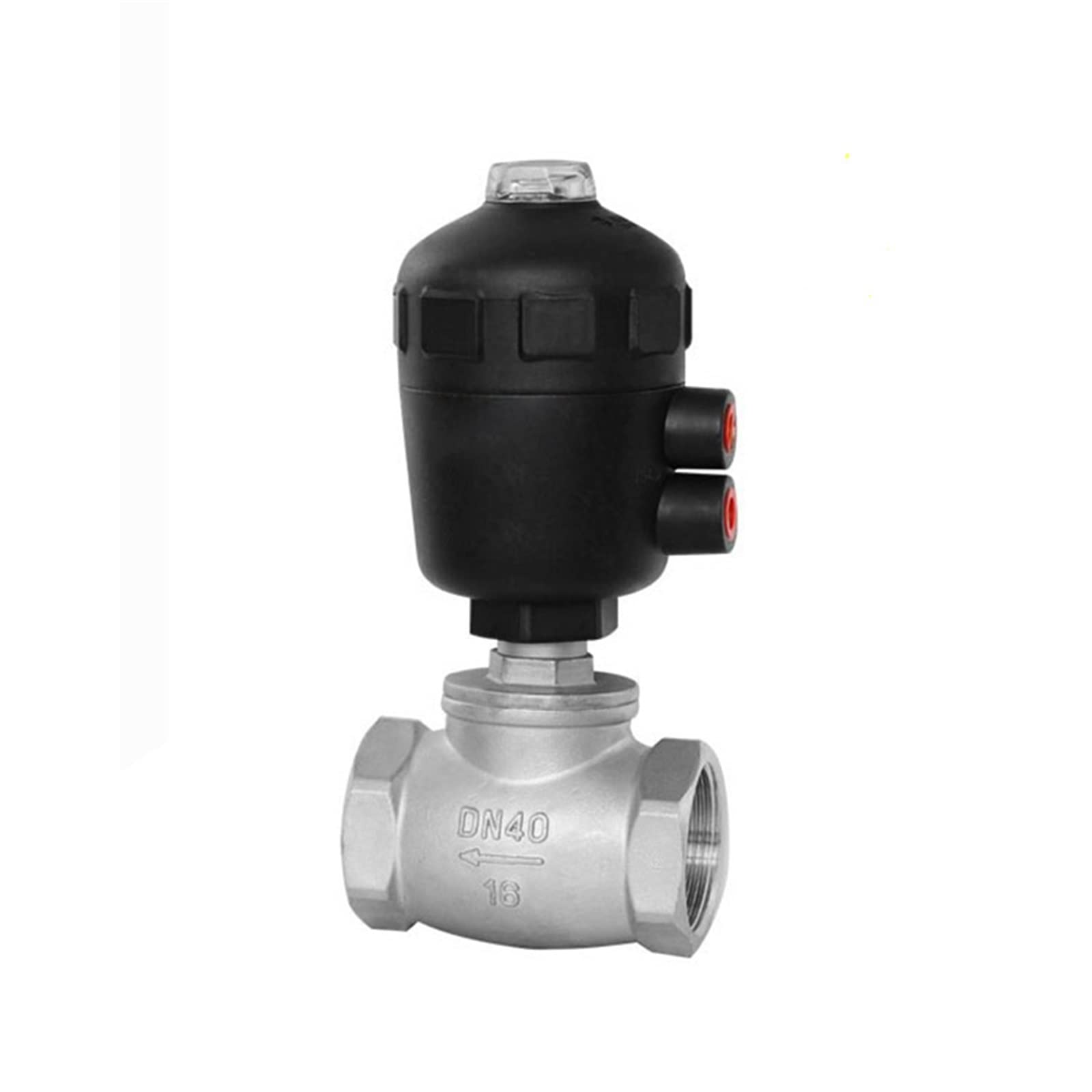 Vanne pneumatique de type T 1 1/2 acier inoxydable contrôle fluide sans fuite joint PTFE