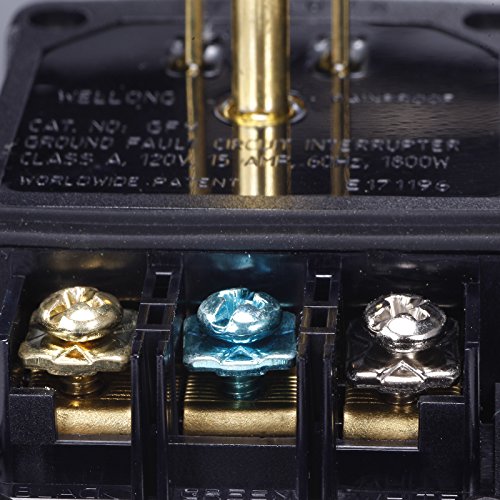 WELLONG GFCI Plug Replacement 3 Prong GFI Waterproof Circuit Breaker UL