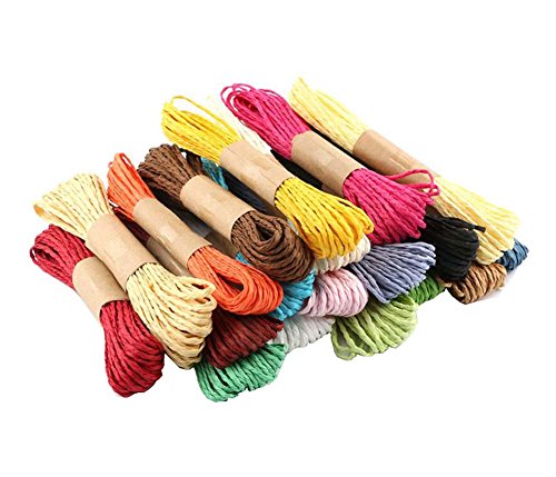 PuLAif Corda for Bondage, Corda da Giardino, Set di 6 Corde di Iuta Fatte a Mano, Corda Morbida e Durevole Intrecciata a Mano, Colore Casuale