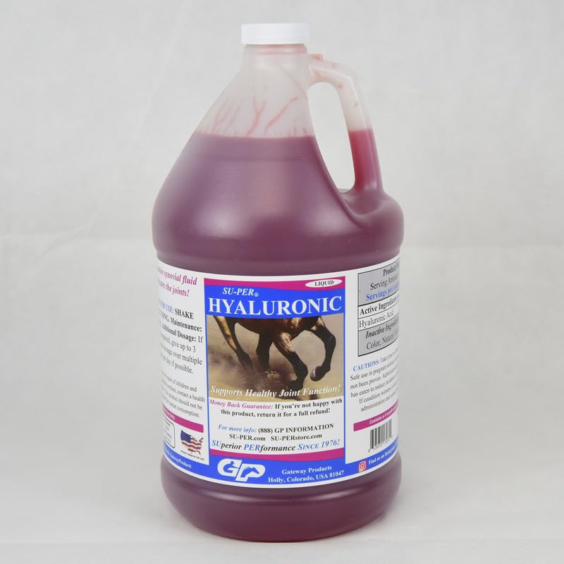 Hyaluronic Joint Supplement for Horses - Supports Joints Health & Lubrication - Horse Hyaluronic Acid Liquid - 1 Gallon, 4 Month Supply