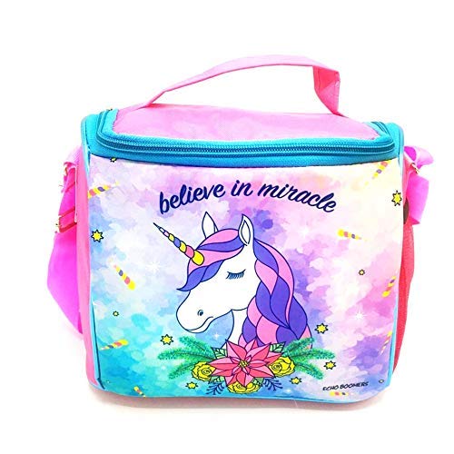 ShopNGift Nylon Unicorn Believe Insulated Tiffin Bag (Pink)-image-42