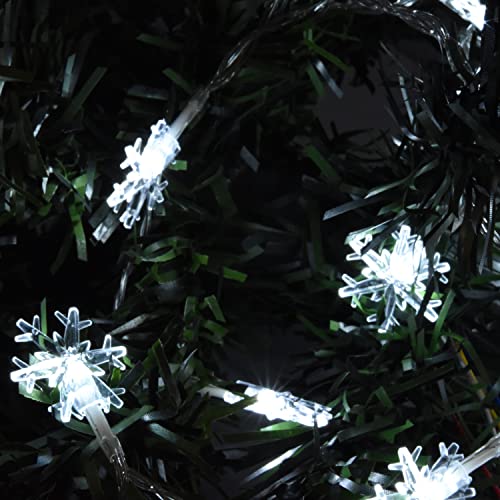 Luces Navidad Copo de Nieve LED 50 Bombillas 7.6 m miniatura 2