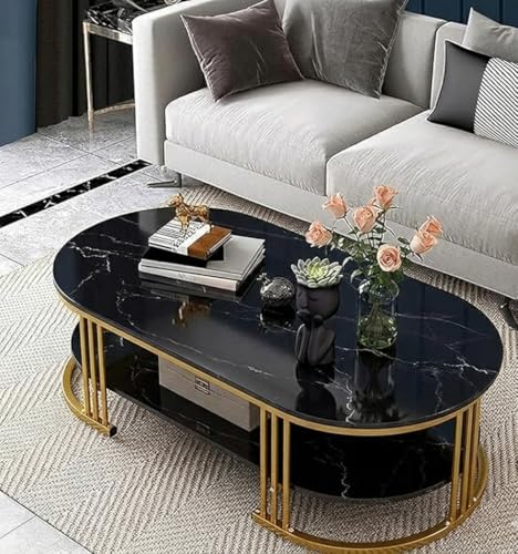 Image of Coffee Table Centre Table (FBLACK Gold)