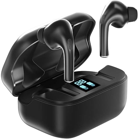 Bluetooth イヤホン ワイヤレスイヤホン Bluetooth5.0 完全ワイヤレスイヤホン 長時間連続使用 瞬時接続 LEDディスプレイ残量表示 IPX8完全防水 大容量 軽量 CVC8.0ノイズキャンセリング 自動ペアリング スポーツ用 ブルートゥースイヤホン 両耳 ハンズフリー通話 フィット感 スポーツイヤホン Siri対応 マイク内蔵 UL認証済 Bluetooth earphone