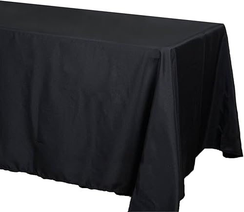 Miniatura 6 de Efavormart - Manteles de poliéster para banquetes y fiestas, 72 x 120 pulgadas, color negro