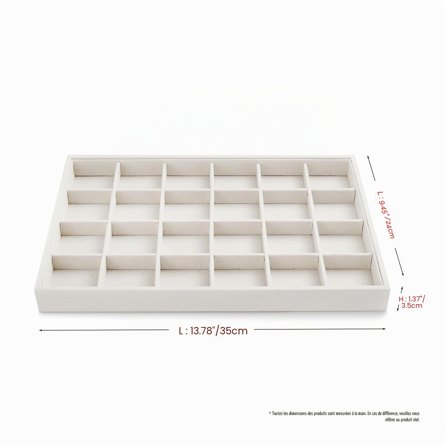 Plateaux À Bijoux Empilables, Plateaux De Rangement Pour Bijoux, Boîte À Bijoux Avec Tiroirs, Boîte À Bijoux À 24 Compartiments Pour Bagues, Idéale Pour Le Rangement À La Maison (beige)
