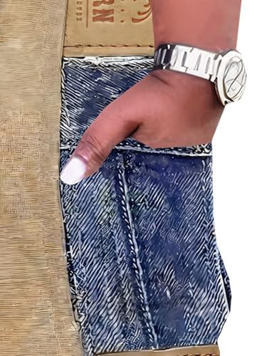 Image of SUZONANA Plus Size Denim Print Maxi Dresses for Women Casual V Neck Short Sleeve with Pockets Soft Jean Look Dress XL-6XL