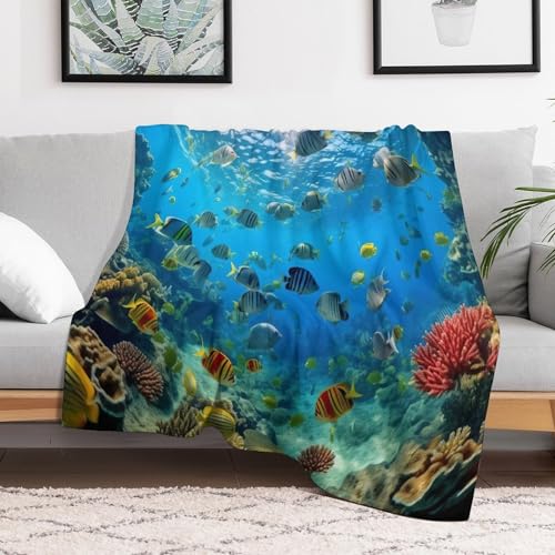 Couverture de canapé motif poisson pour vos soirées cocooning en hiver - 3