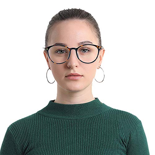 Image of VisionGlobal Blue Light Blocking Glasses for Women /Men, Computer Reading, TV Glasses, Stylish Oval Frame