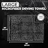WEST BROS Large Microfiber Car Drying Towel 1300 GSM Double Twist Pile - Premium Auto Wash Towel for Cars Trucks SUV - Super Absorbent Detailing Cleaning Cloth 20x26'' Gray 1-Pack