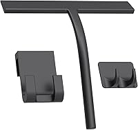 Vista 9 de Escobilla de ducha de silicona multiusos para puerta de cristal de ducha con gancho, accesorios de baño para espejo de ventana, azulejos, paredes