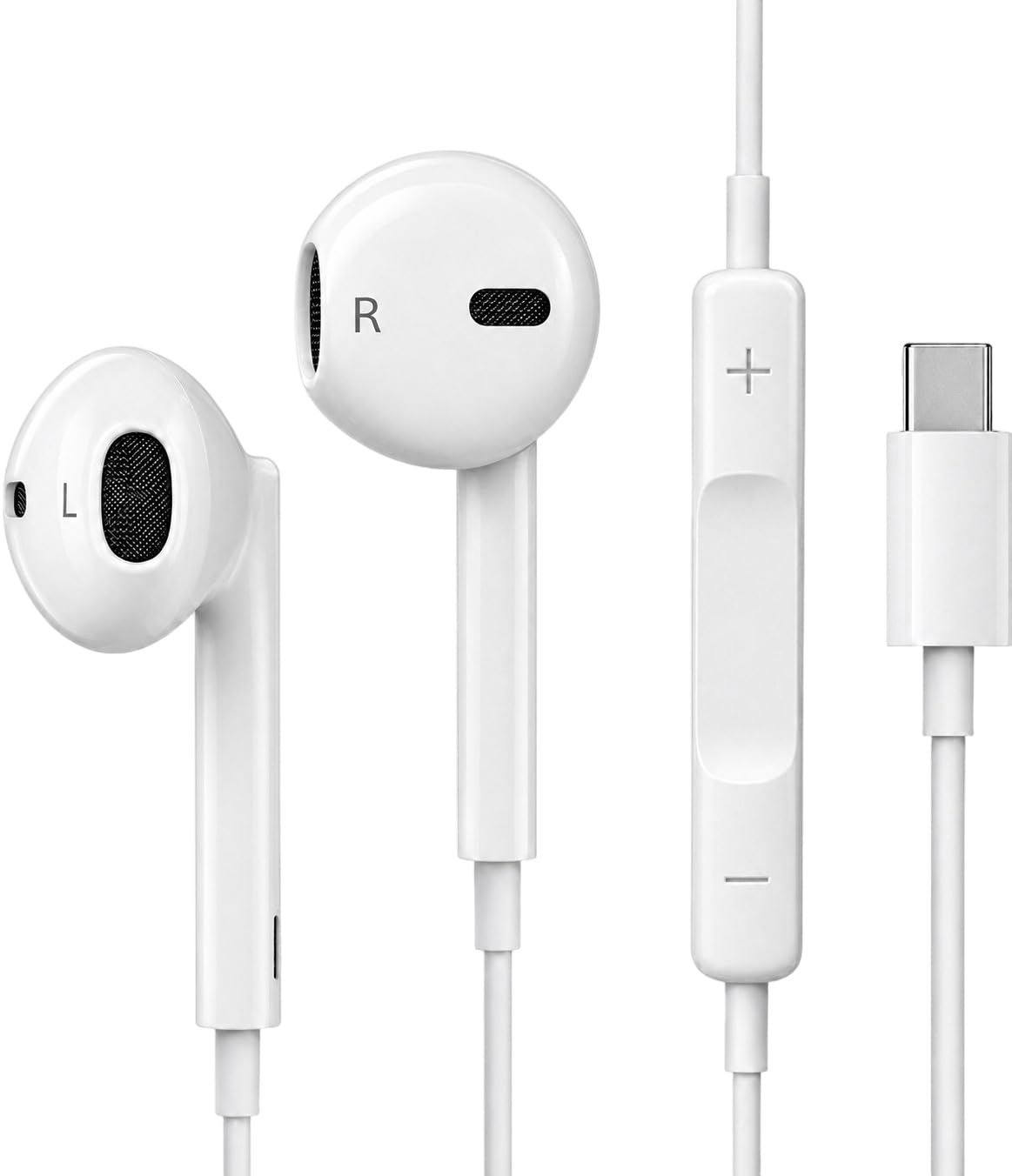ホワイト 有線イヤホン USB-C ボリュームコントロール Amazon.co.jp: タイプc イヤホン TYPE-Cイヤホン 有線USB-Cイヤホン