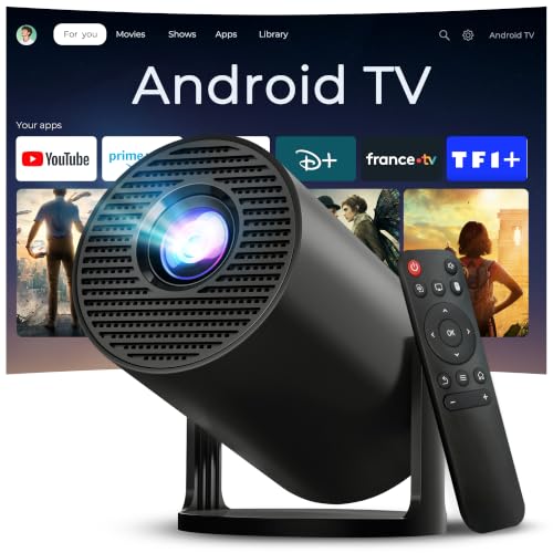 Vidéoprojecteur Compatible 4K Android 14 Mini Video Projecteur...