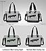 Women Fashion Rivet Handbag Purse Luminous Canvas Punk Tote with Shoulder Strap Crossbody Bag Large Capacity Black (Striped-Luminous)