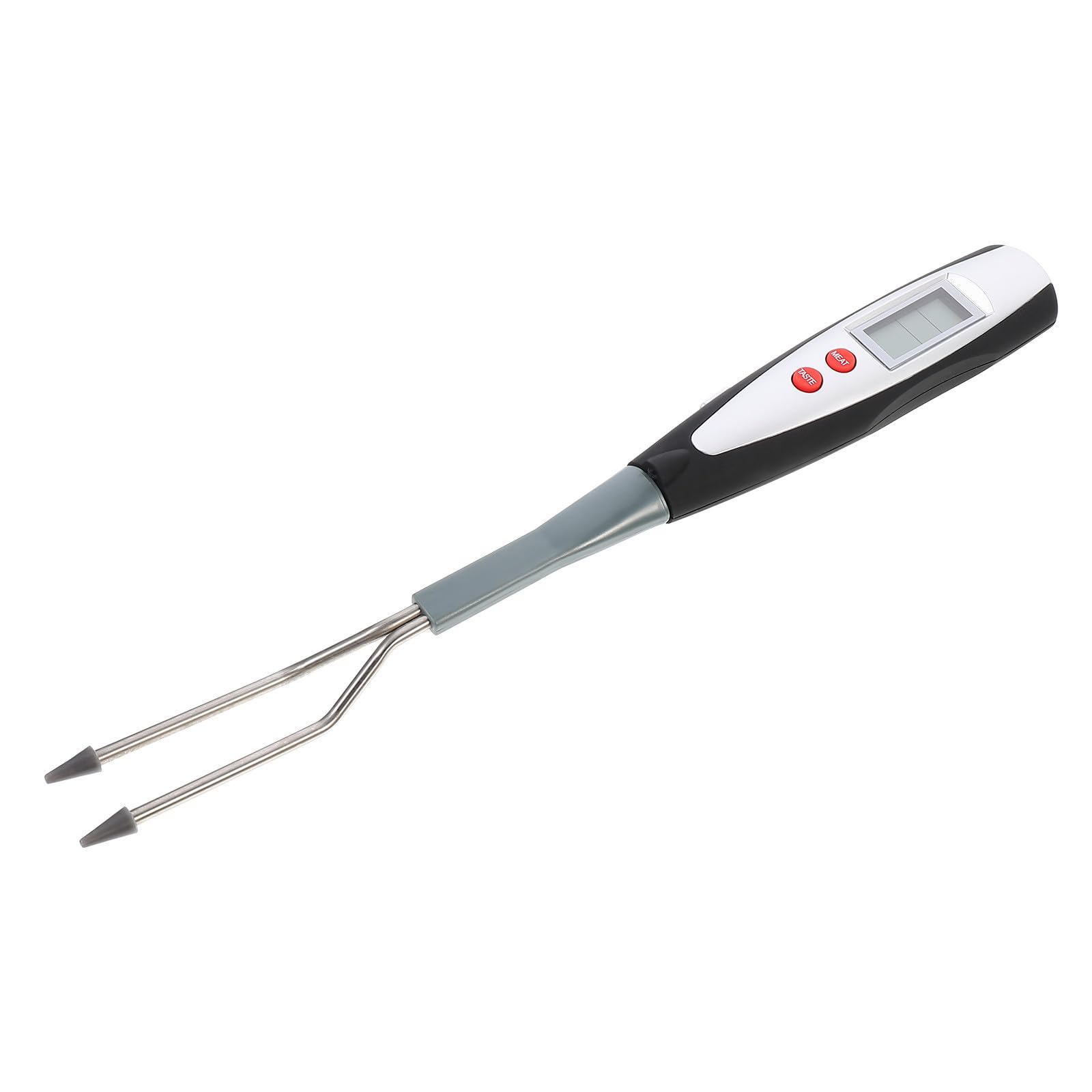 Zerodeko Tenedor Termómetro para Carne de Barbacoa Mango Largo, Negro