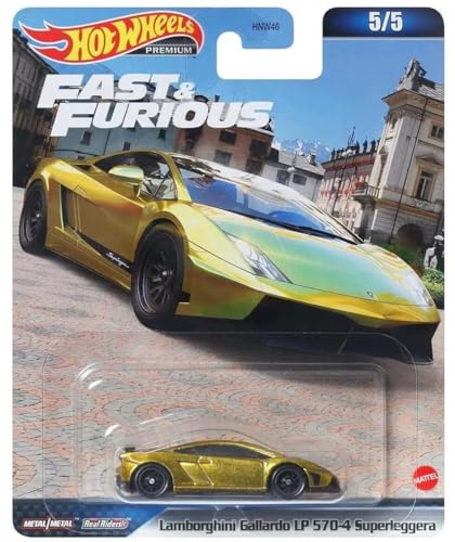 Hot Wheels Premium Lamborghini Gallardo LP 570-4 Gold miniatura 1
