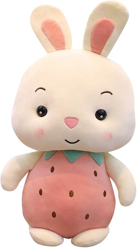 Amazon うさぎ いちご ぬいぐるみ 抱きまくら 動物 もちもち ふわふわ おもちゃ お誕生日プレゼント 子供へ 彼女彼氏へ 縫い包み バレンタインデー ホワイトデー クリスマス ギフト お祝い 飾り 23cm ぬいぐるみ おもちゃ