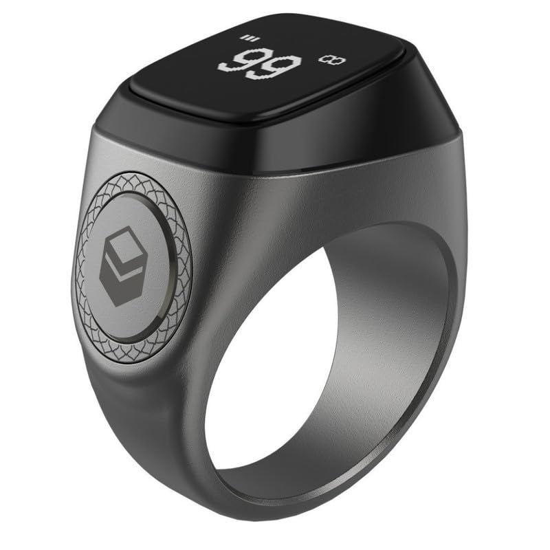WESOKE® Metal App Controlled Smart Statistics Counter Smart Ring for Tracking Steps and Progress-image-46