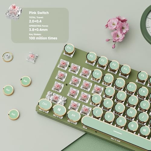 Teclado Mecánico EWEADN-V20-D1 Retro 87 Teclas QWERTY miniatura 4