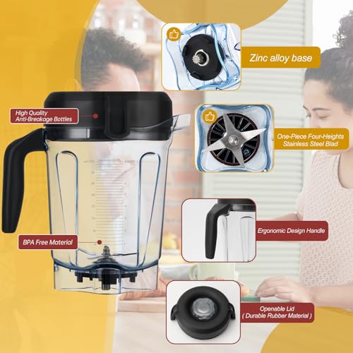 Recipiente compatible para licuadora Vitamix 64oz Low-Profile miniatura 4