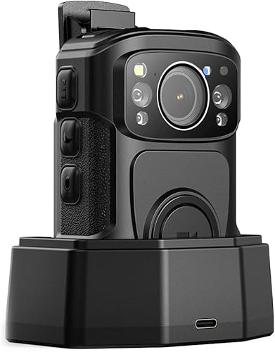 Miniatura 9 de BOBLOV Cámara corporal B4K5 128G 4K, 3400 mAh, IP68, impermeable, GPS, cámara de policía para grabación de video de 11 horas, proporciona base de