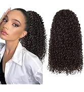 LACE PLUS Drawstring Ponytail Extensions - Kinky Curly 16 Inch Ponytail Hair Extension Drawstring...