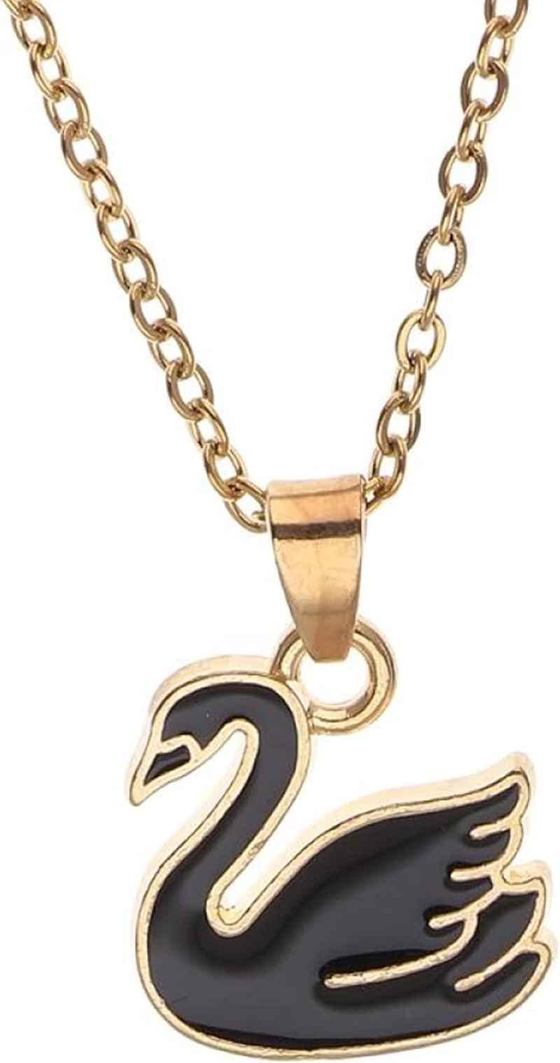 RVM Jewels Elegant Black Swan Pendant with Gold-Plated Necklace - Graceful Swan Chain for Women and Girls (B0C6RZLTDK) Amazon Price History, Amazon Price Tracker