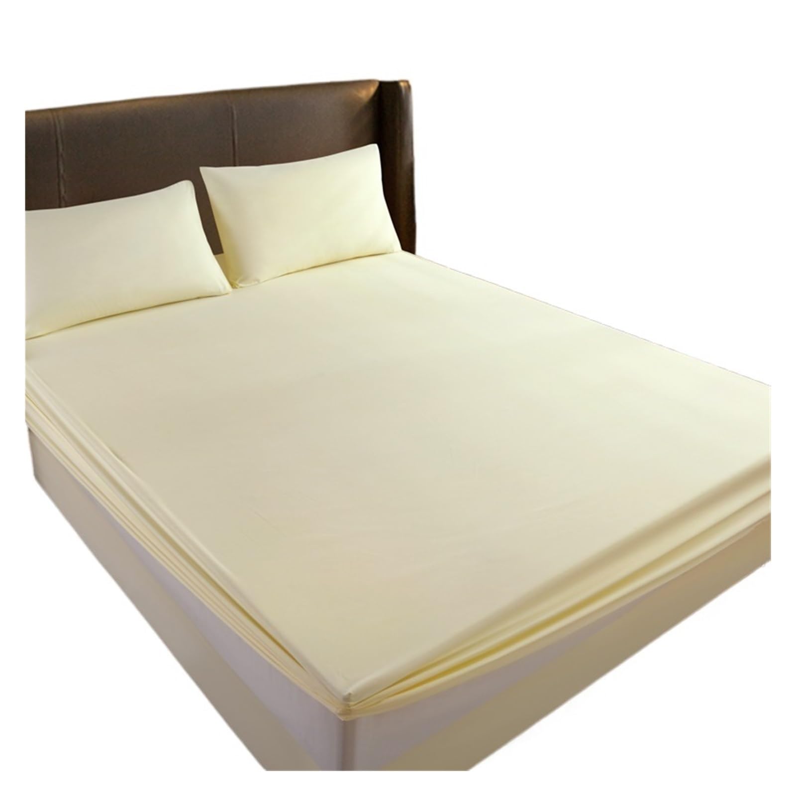 Housse de Matelas en Coton Lavé Supérieur 160x200cm, Finition Élastique Haut de Gamme