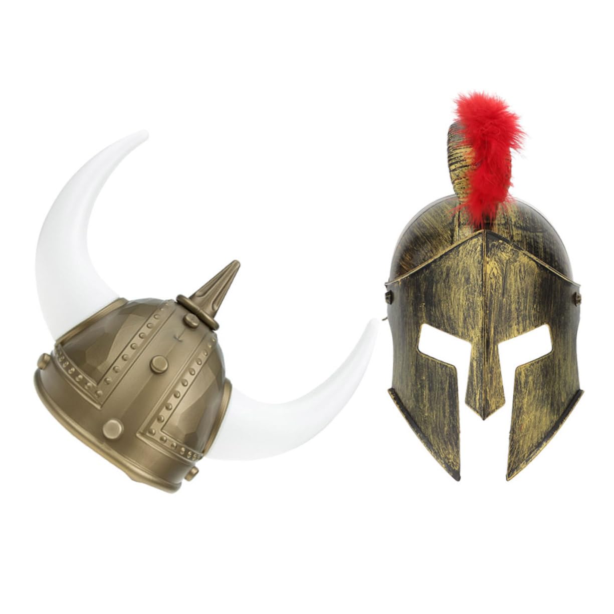 WOFASHPURET Viking Costume Hat 2 Pack Viking Helmets for Men Women Medieval Festival Carnival Costume Accessories