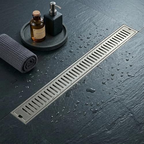 Image of EVANEX Bathroom Drainer | 30x4 Inches Shower Drain Channel | Waste Water Linear Floor Drain Channel | 304 Stainless Steel Bathroom Drainer with Anti Cockroach Trap | Bathroom Jali