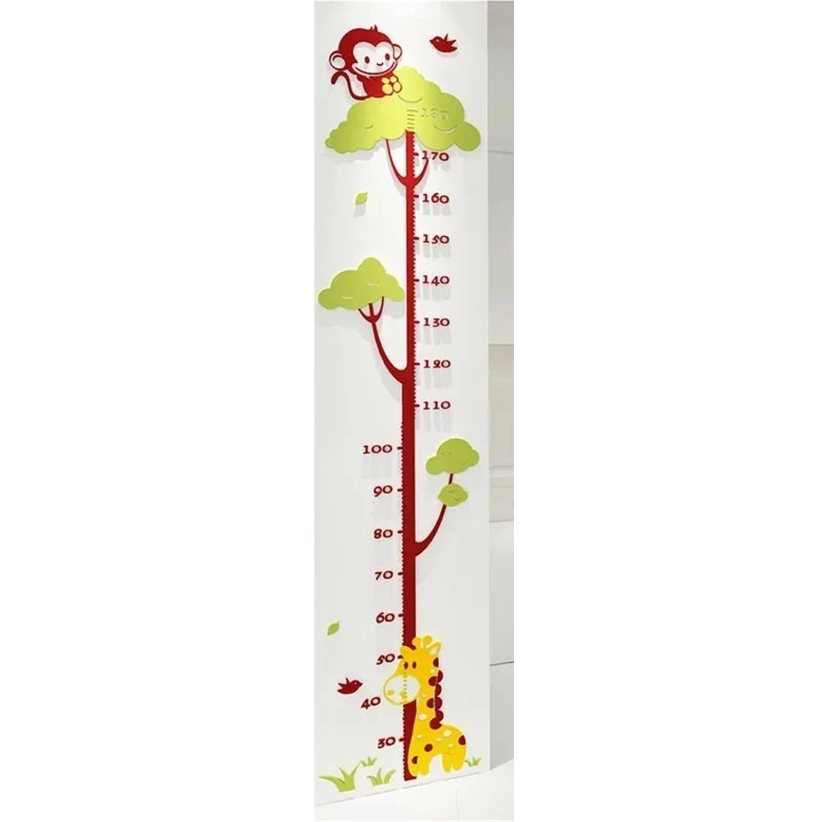 medidor niños pared Pegatinas de pared tridimensionales altura, decoración con dibujos animados for guardería, pegatinas habitación infantil, medir la(Pink)