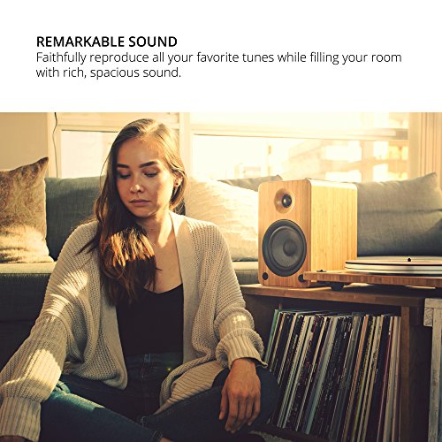 Image of Kanto YU6MB Powered Speakers with Bluetooth and Phono PREAMP - Matte Black - Pair