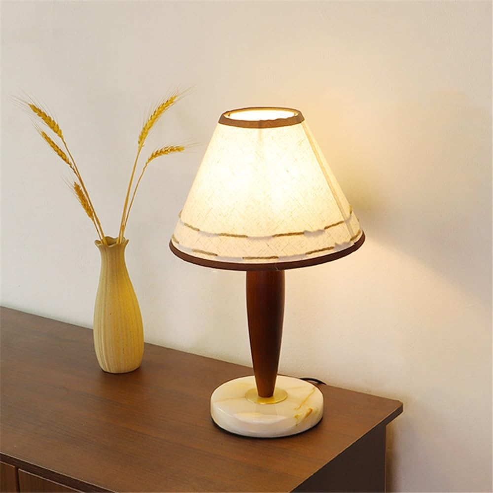 Lampa biurkowa Drewniany salon, sypialnia, gabinet, sofa, marmurowa dekoracyjna lampa stołowa