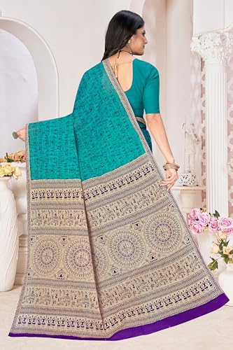 Image of TAMAIRA FASHION Mulmul Pure Cotton Saree For Woman Warli Printed |Office Wear Daily Wear Sarees For Women Without Blouse Piece(Available in 16 Colours)