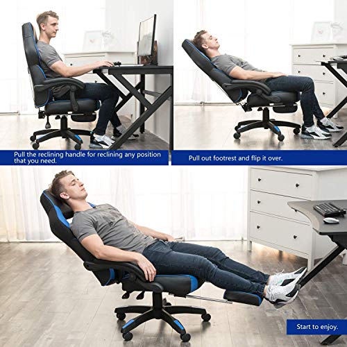 Umi Office Gaming Chair With Footrest - Image 3