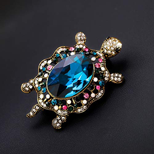 Image of Women's Crystal Big Turtle Pin Brooch Girl Animal Decorative Jewelry