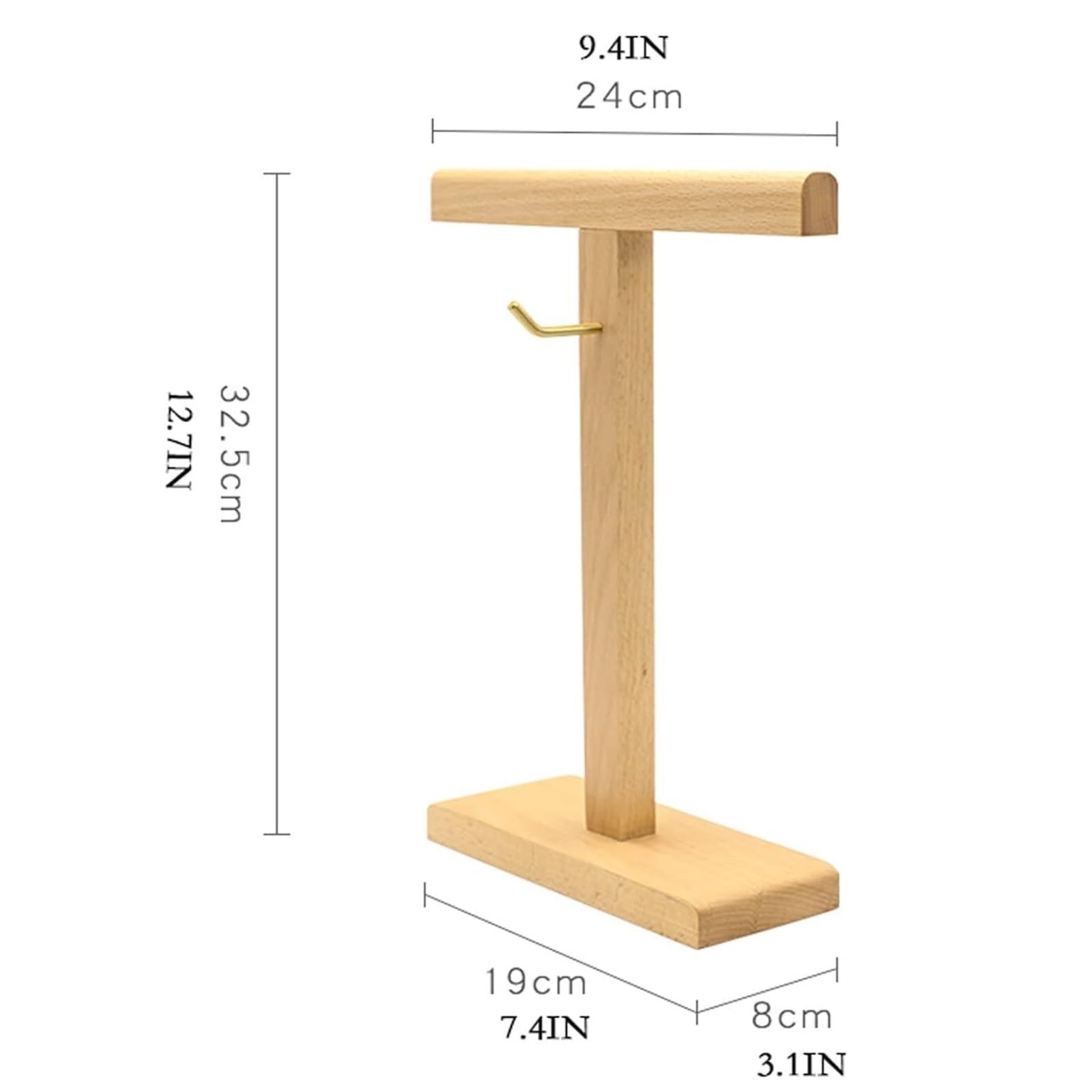 Gaming Accessori Supporto per Cuffie da Gioco in Legno Supporto per Display per Cuffie Gancio per La Maggior Parte delle Dimensioni delle Cuffie Stand Over-Ear da Gioco(Walnut)