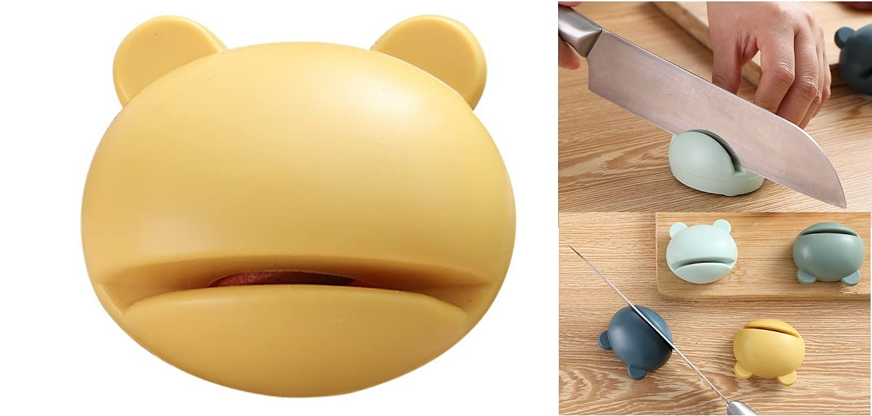 Knife Sharpener for Kitchen (Pack of 2) Household Knife Sharpener Tool (Random Color)