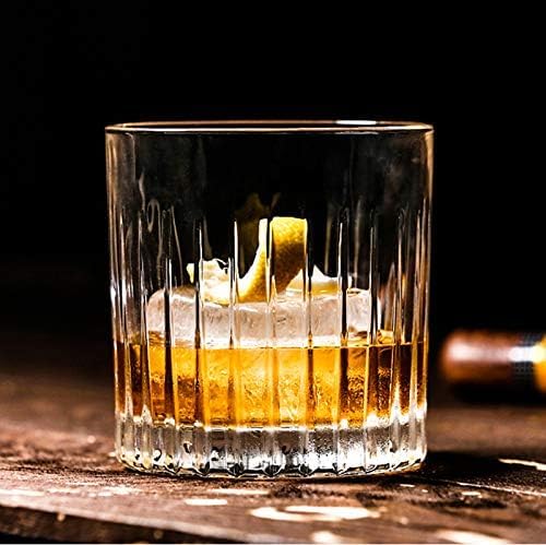 TRIXY Italian Premium Whiskey Glass Clear Crystal Whiskey Glass 300 ML Set of 6 (CHUTKI)-6 2