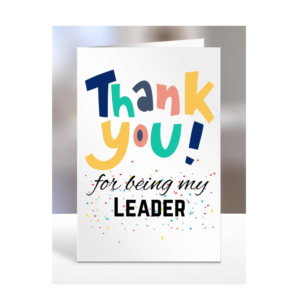 Thank you for being my Leader card, Happy Birthday, gifts for men, women, male, female, him, her, presents for Christmas, to say, A5-148_127