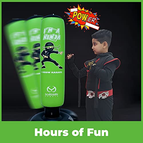 Ninja Toys For Kids,Free Standing Inflatable Kids Punching Bag Set,Boxing Bag Set Incl Boxing Gloves| Toys For Boys| Birthday Gifts For Boys 4-5-6-7-8-9-10-11-12 Year Old #TOP6