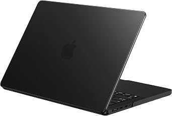 BlueSwan Matte Case for MacBook Pro 14 M5 M4 M3 M2 M1 Pro/Max 2026-2021, Compatible A3426 A3427 A3434 A3401 A3112 A2992 A2918 A2779 A2442, Hard Shell Protective Cover, Matte Black Clear