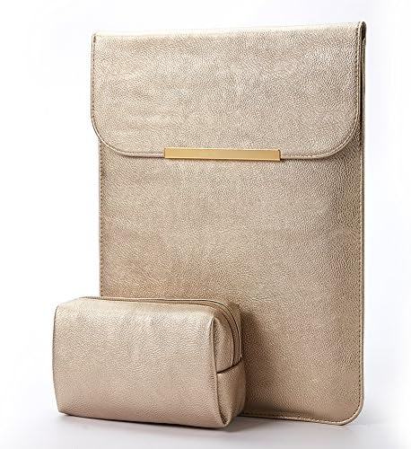 KALIDI 13.3-14 inch Laptop Sleeve Case Faux Suede Leather for 13.3 13.5 13.6 14 inches MacBook Air Pro Retina 13"-14" Surface Pro with Pouch